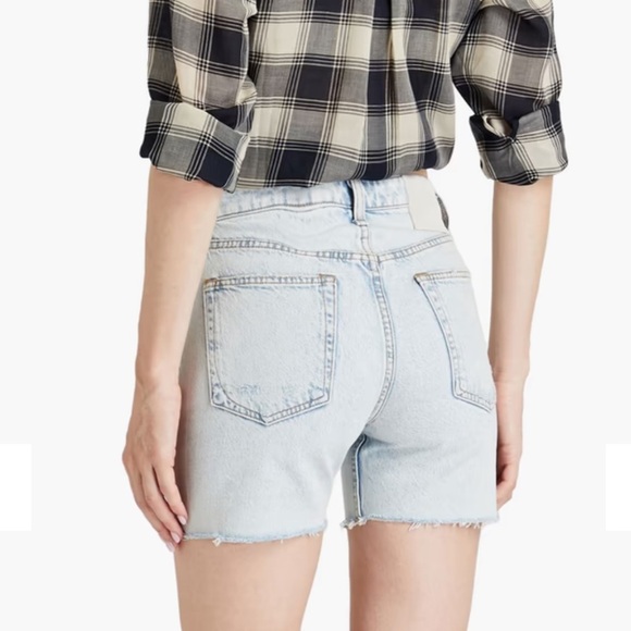 Rag & Bone New York Womens Size 25 Maya High Rise Midi Short 100% Cotton Raw Hem - Picture 9 of 12